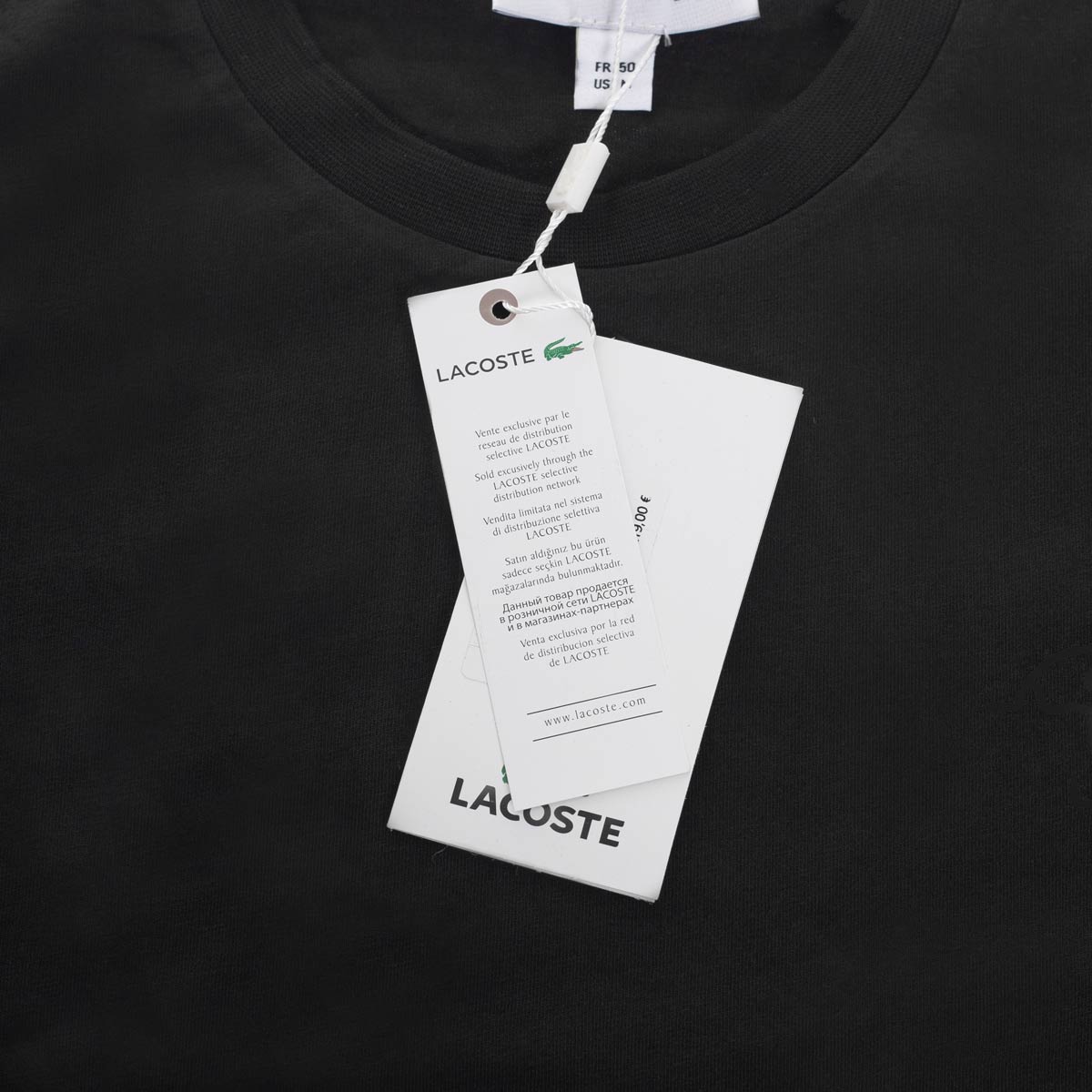 Koszulka męska t-shirt LACOSTE 100% BAWEŁNA czarna