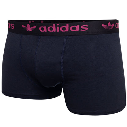 GIFTBOX Bokserki męskie ADIDAS majtki PREZENT 3 PARY BAWEŁNA czarne, granatowe, szare