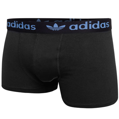 GIFTBOX Bokserki męskie ADIDAS majtki PREZENT 3 PARY BAWEŁNA czarne, granatowe, szare
