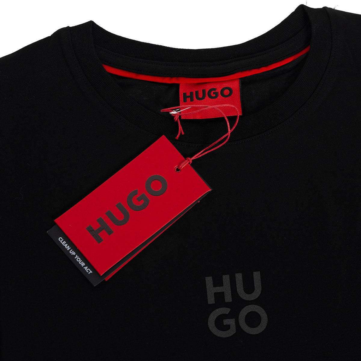 Koszulka męska t-shirt czarna logo HUGO BAWEŁNA