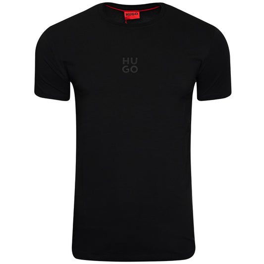Koszulka męska t-shirt czarna logo HUGO BAWEŁNA