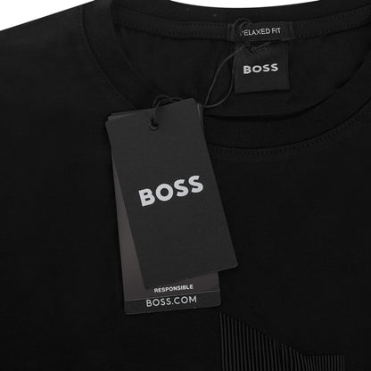 Koszulka męska t-shirt BOSS czarna BAWEŁNA