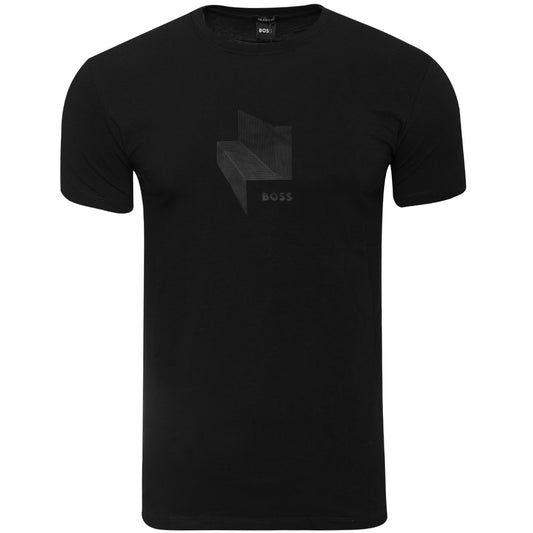 Koszulka męska t-shirt BOSS czarna BAWEŁNA