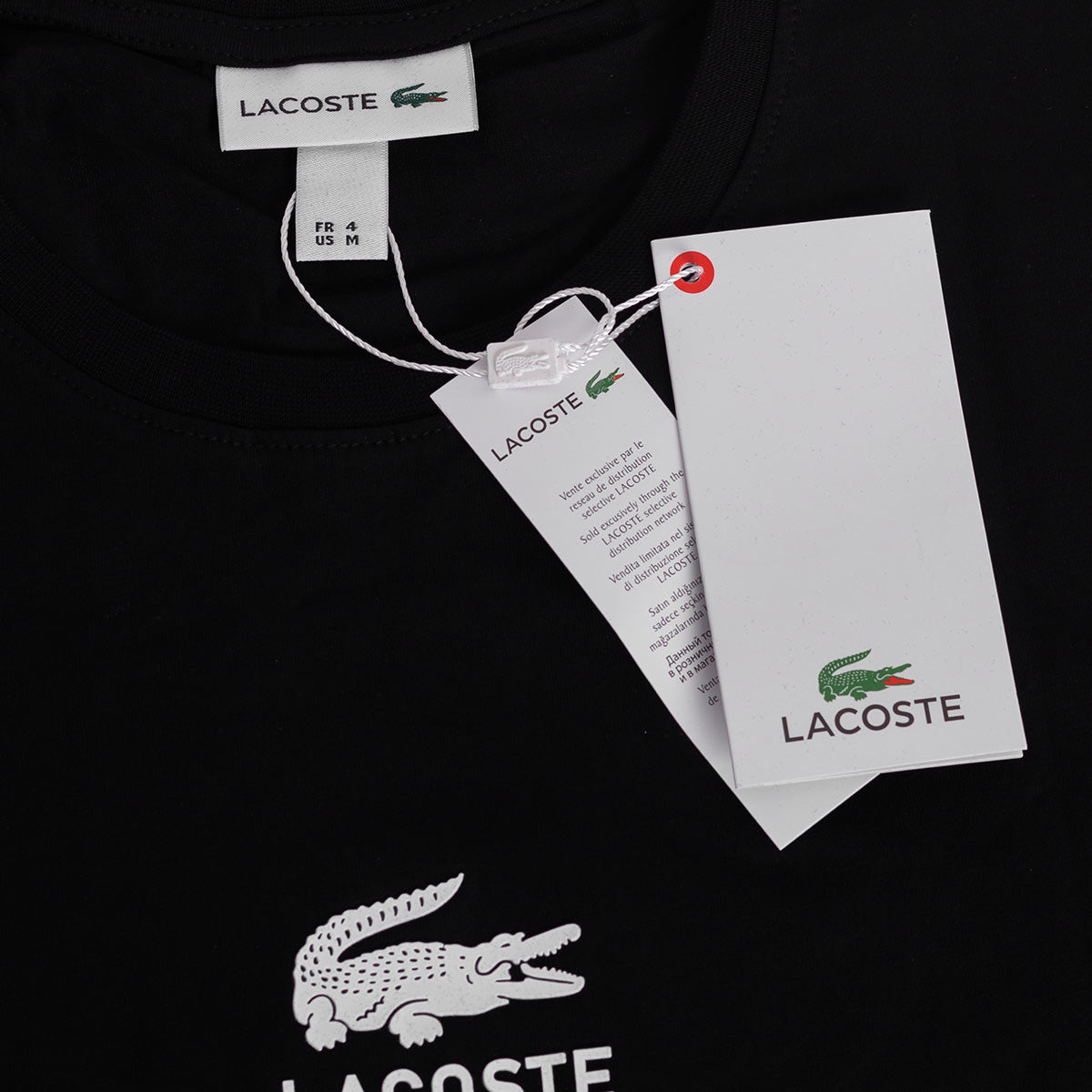 Koszulka t-shirt męska LACOSTE BAWEŁNA czarna