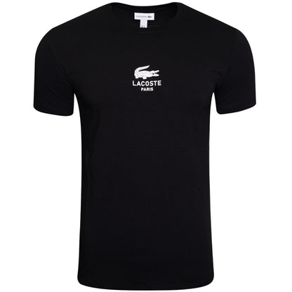 Koszulka t-shirt męska LACOSTE BAWEŁNA czarna