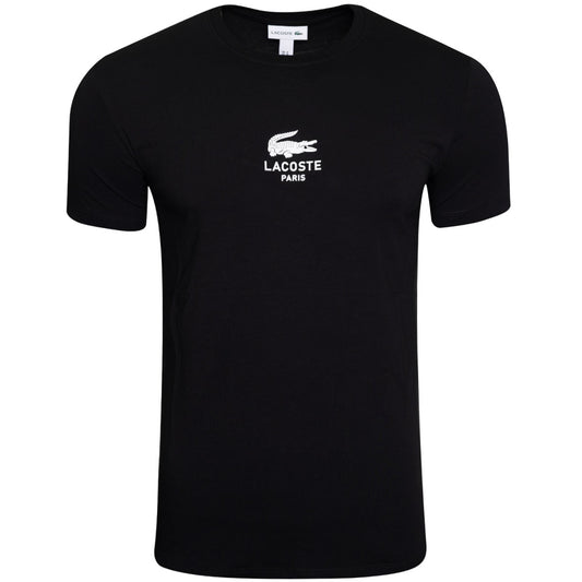 Koszulka t-shirt męska LACOSTE BAWEŁNA czarna