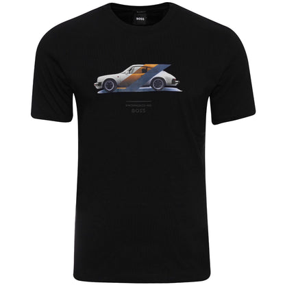 Koszulka męska t-shirt BOSS czarna BAWEŁNA