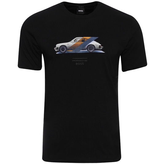 Koszulka męska t-shirt BOSS czarna BAWEŁNA