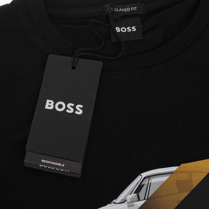 Koszulka męska t-shirt BOSS czarna BAWEŁNA