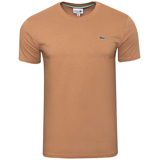 Koszulka męska t-shirt LACOSTE beżowa BAWEŁNA
