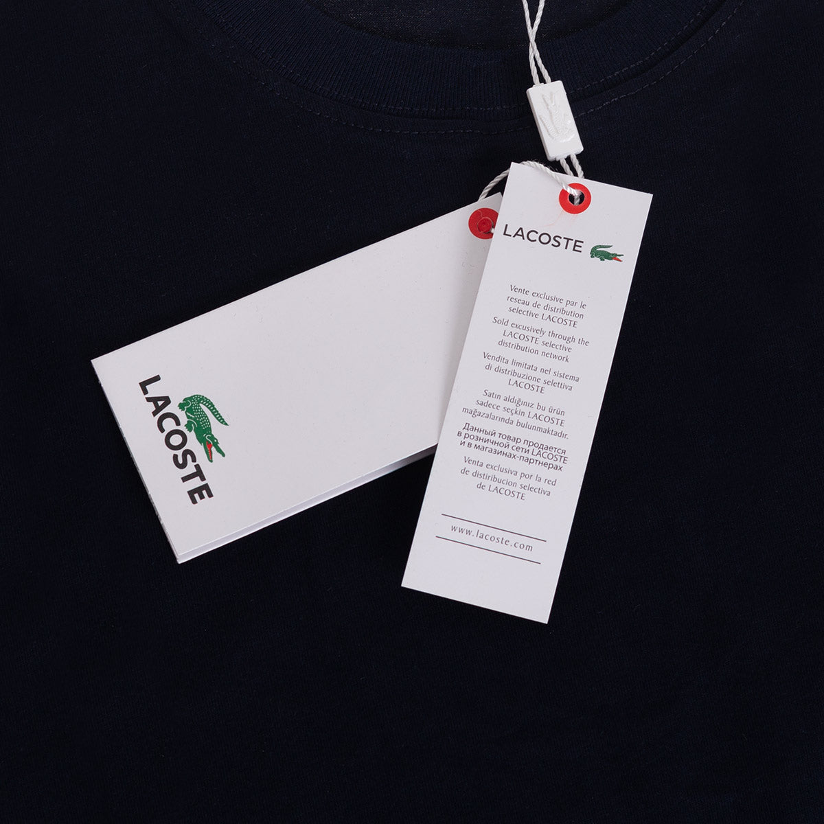 Koszulka t-shirt męska LACOSTE BAWEŁNA granatowa