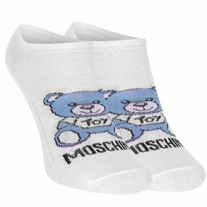 Skarpetki MOSCHINO stopki 12 par BAWEŁNA białe