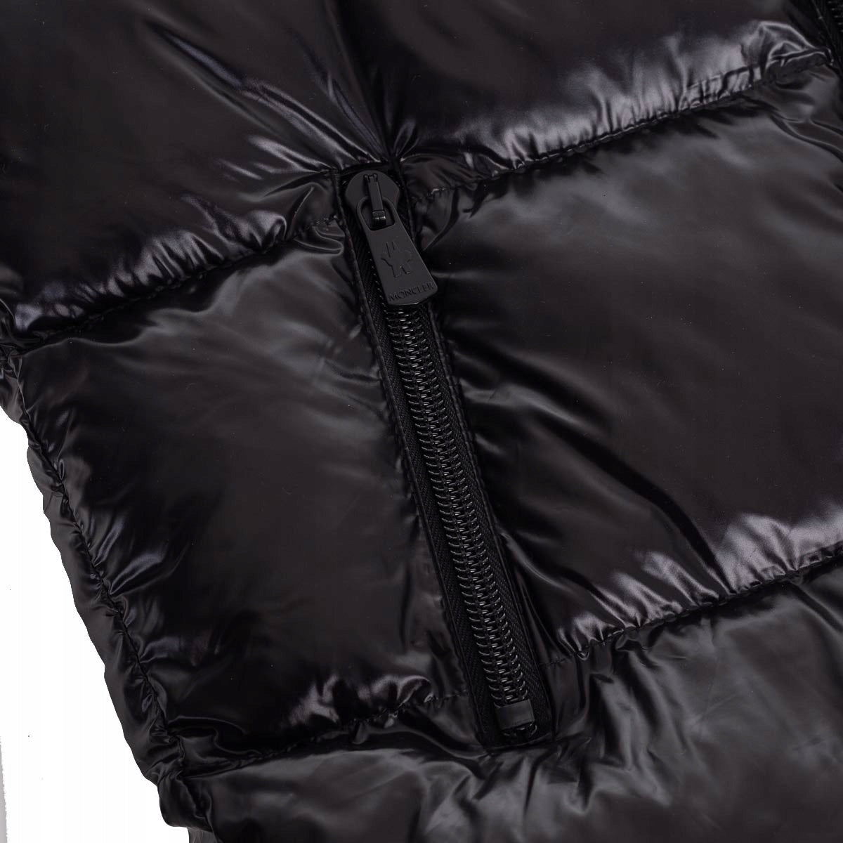Pikowana puchowa kurtka męska MONCLER zimowa czarna 46