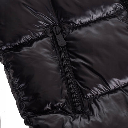 Pikowana puchowa kurtka męska MONCLER zimowa czarna 46