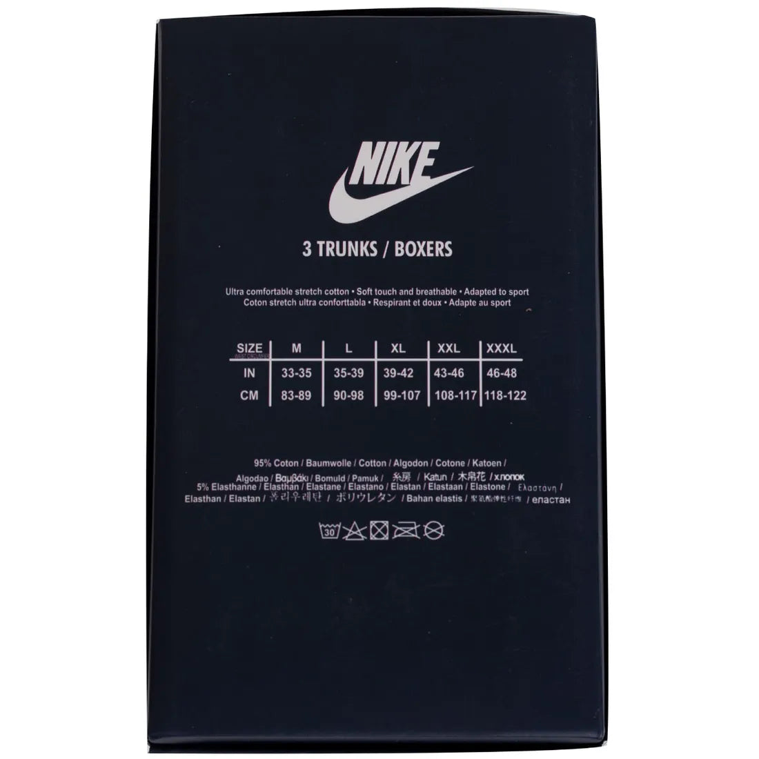 GIFTBOX Bokserki męskie NIKE majtki PREZENT 3 PARY BAWEŁNA szare