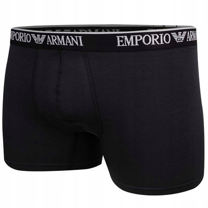 Męskie bokserki bawełniane EMPORIO ARMANI 3P czarne, szare, granatowe