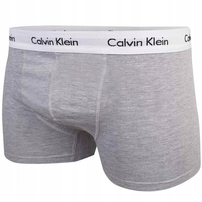 Męskie bokserki bawełniane majtki CALVIN KLEIN 3P czarne, szare