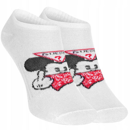 Skarpetki GUESS stopki 12 par BAWEŁNA białe MYSZKA MICKEY