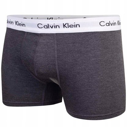 Męskie bokserki bawełniane CALVIN KLEIN 3P czarne, granatowe, grafitowe