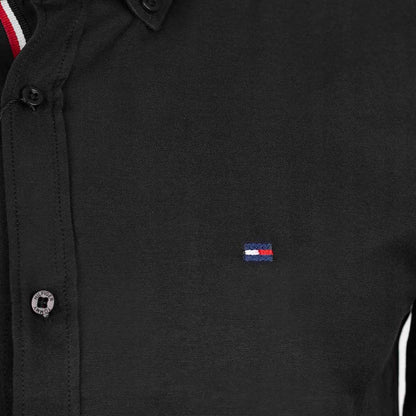 Koszula męska TOMMY HILFIGER długi rękaw 100% BAWEŁNA czarna
