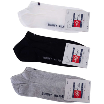 Skarpetki TOMMY HILFIGER stopki 12 par BAWEŁNA białe/szare/czarne