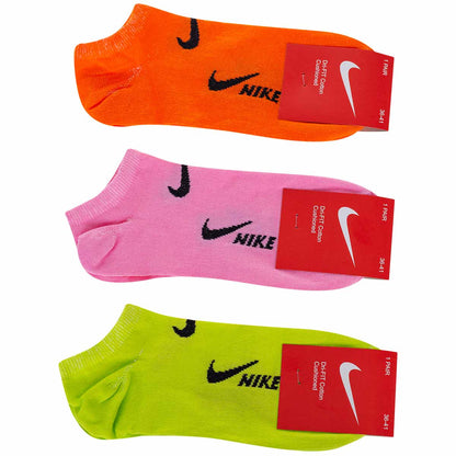 Skarpetki NIKE stopki 12 PAR pomarańczowe/różowe/limonkowa zieleń