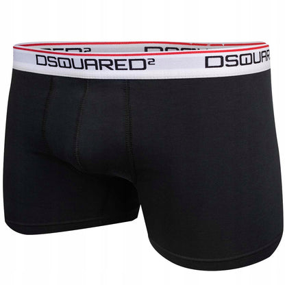 Męskie bokserki bawełniane majtki DSQUARED2 3P czarne, granatowe, szare