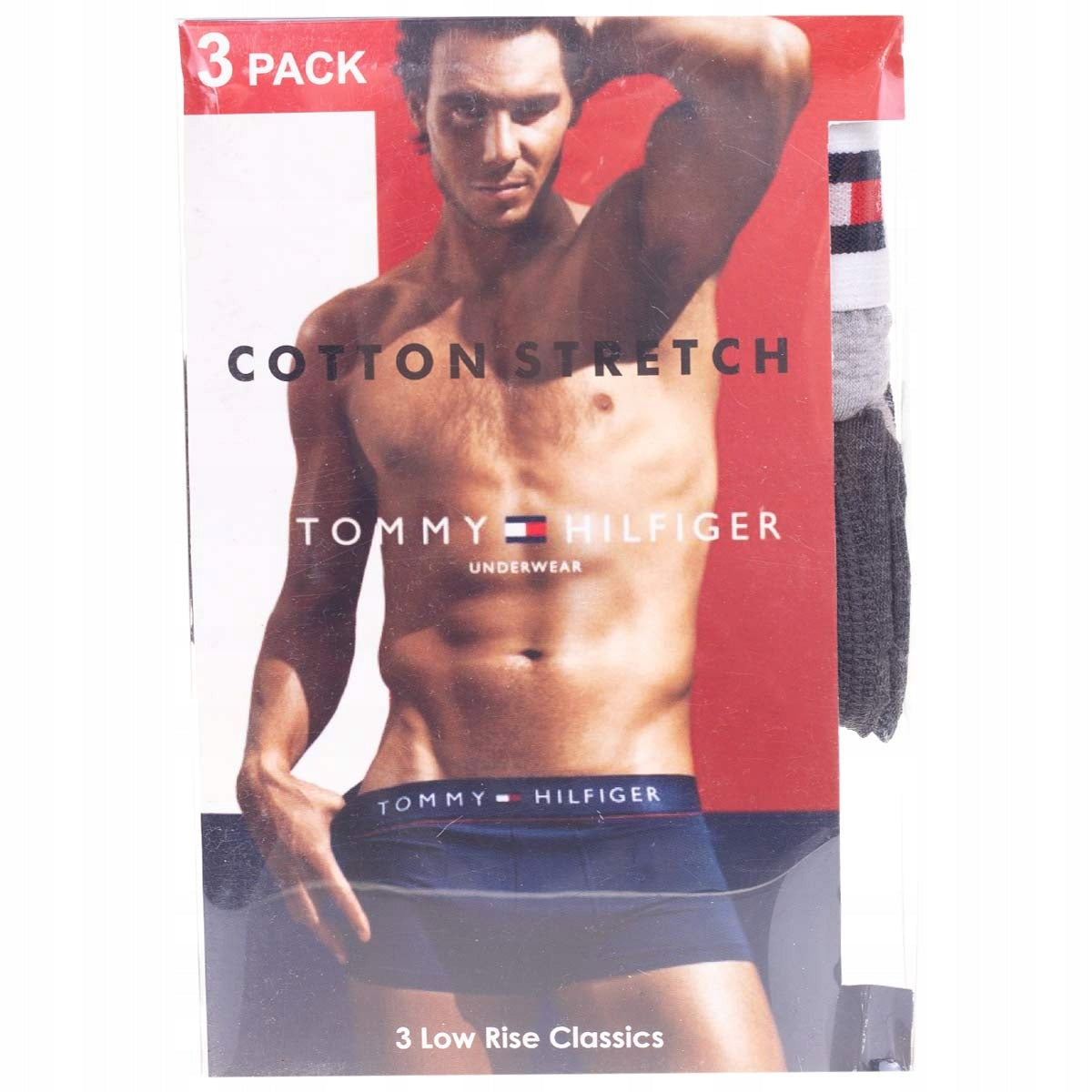 Męskie bokserki majtki TOMMY HILFIGER 3P czarne, grafitowe, szare