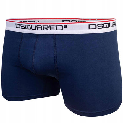 Męskie bokserki bawełniane majtki DSQUARED2 3P czarne, granatowe, szare