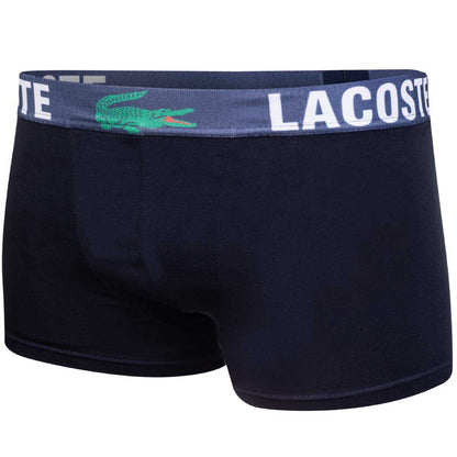 GIFTBOX Bokserki męskie LACOSTE majtki PREZENT 3 PARY BAWEŁNA czarne, granatowe, szare