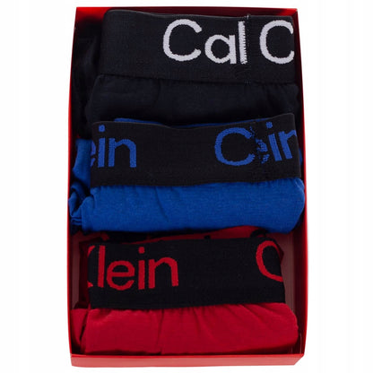 GIFTBOX Bokserki męskie CALVIN KLEIN 3 pary czarne/czerwone/niebieskie