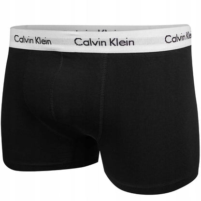 Męskie bokserki bawełniane majtki CALVIN KLEIN 3P czarne, szare
