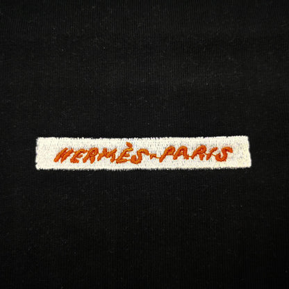 Koszulka męska t-shirt Hermès 100% bawełna czarna