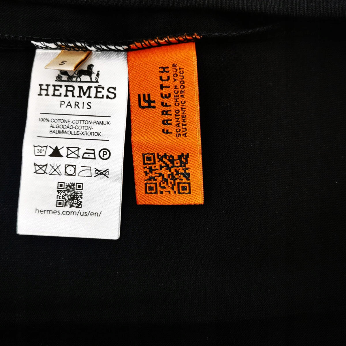 Koszulka męska t-shirt Hermès 100% bawełna czarna