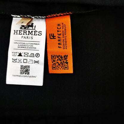 Koszulka męska t-shirt Hermès 100% bawełna czarna
