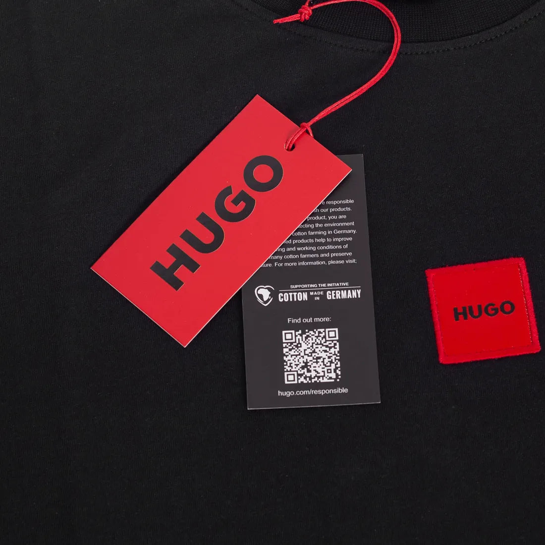 Koszulka męska t-shirt HUGO czarna 100% BAWEŁNA